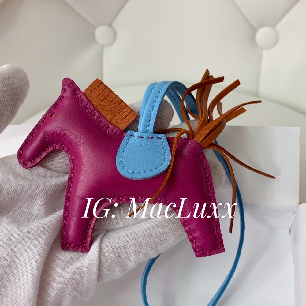 Hermes Rodeo PM Rose Pourpre/Cornaline/Celeste